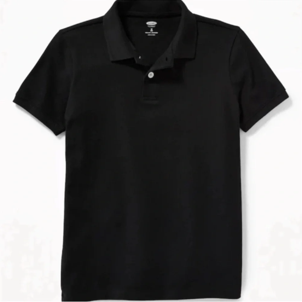 3/$19 Old Navy black school uniform shirt sleeve polo shirt